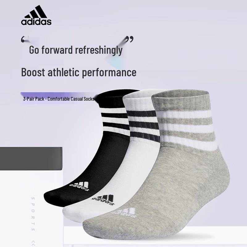 adidas Unisex Ankle Socks (3-Pair Pack)