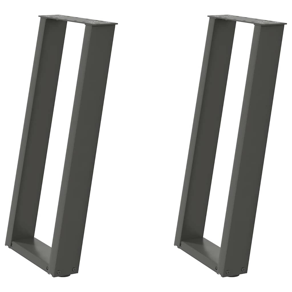 Vidaxl Nogi Do Stołu Konsolowego, 2 Szt., Antracyt, 38X(72-73)Cm, Stal