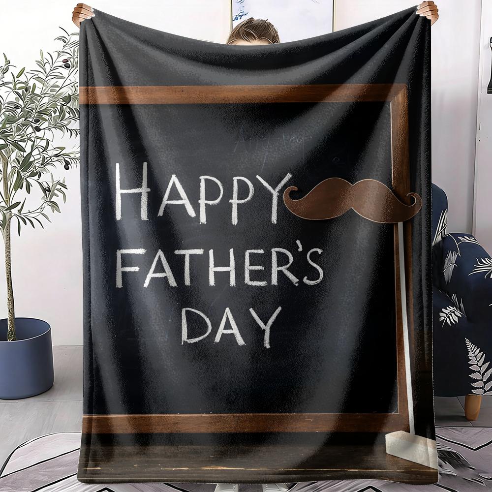 Father's Day Throw Soft Flannel AC Blanket Lightweight Summer Nap Throw Cozy  Blanket for Sofa Bed Travel Home