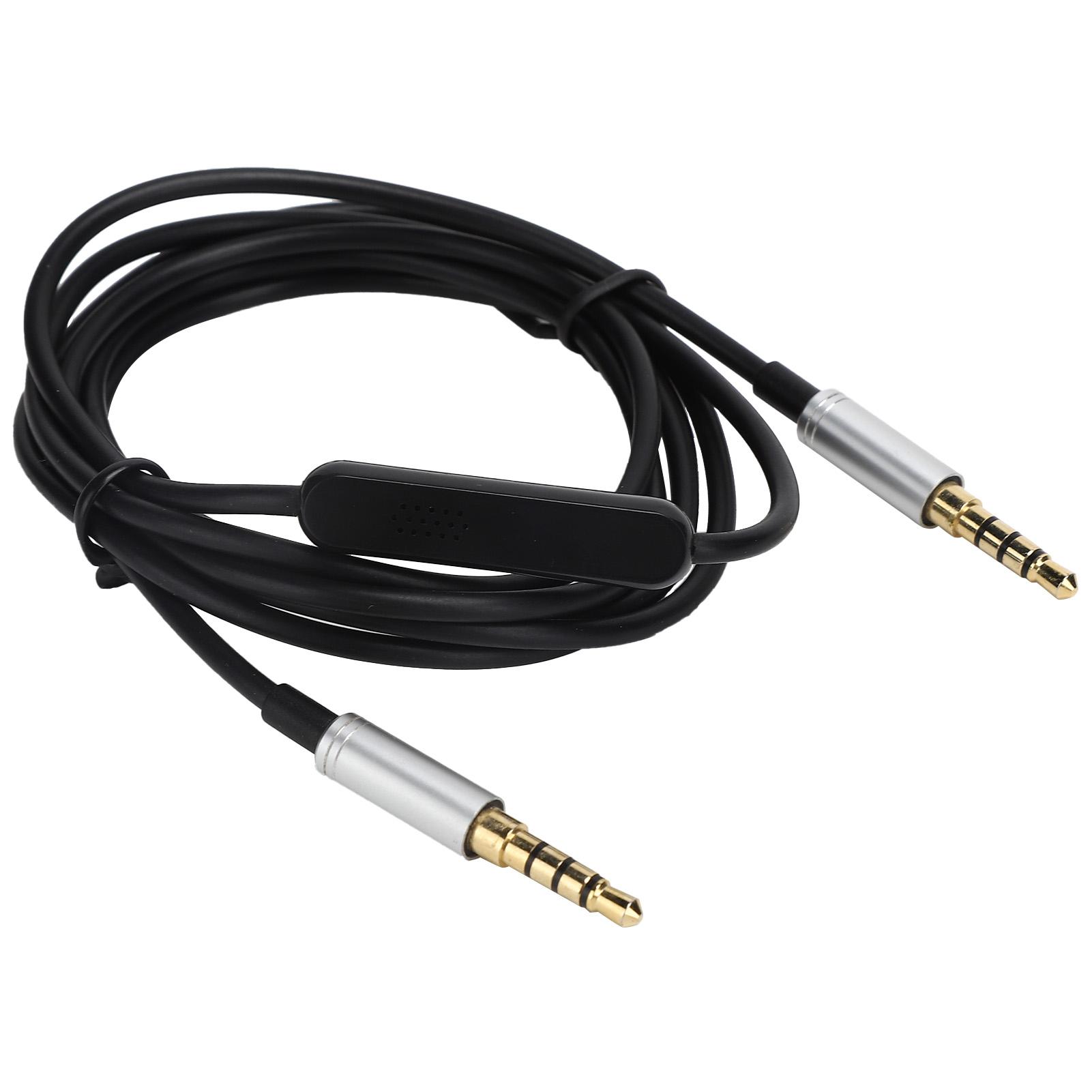 

3.5mm Male to 3.5mm Male o Cable Universal Headset Cord Replacement 1.5m Black