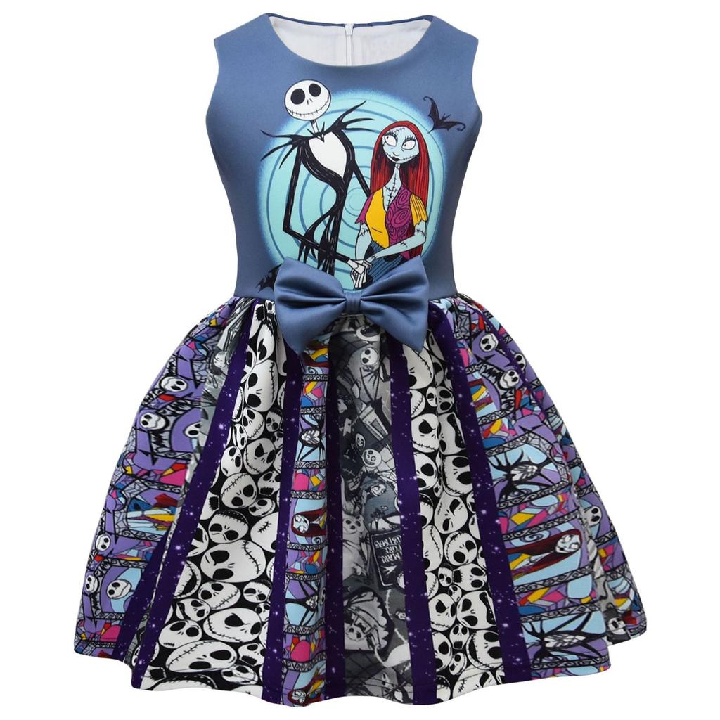 Halloween Sally And Jack, Bow Girl Dress + Bag 9196