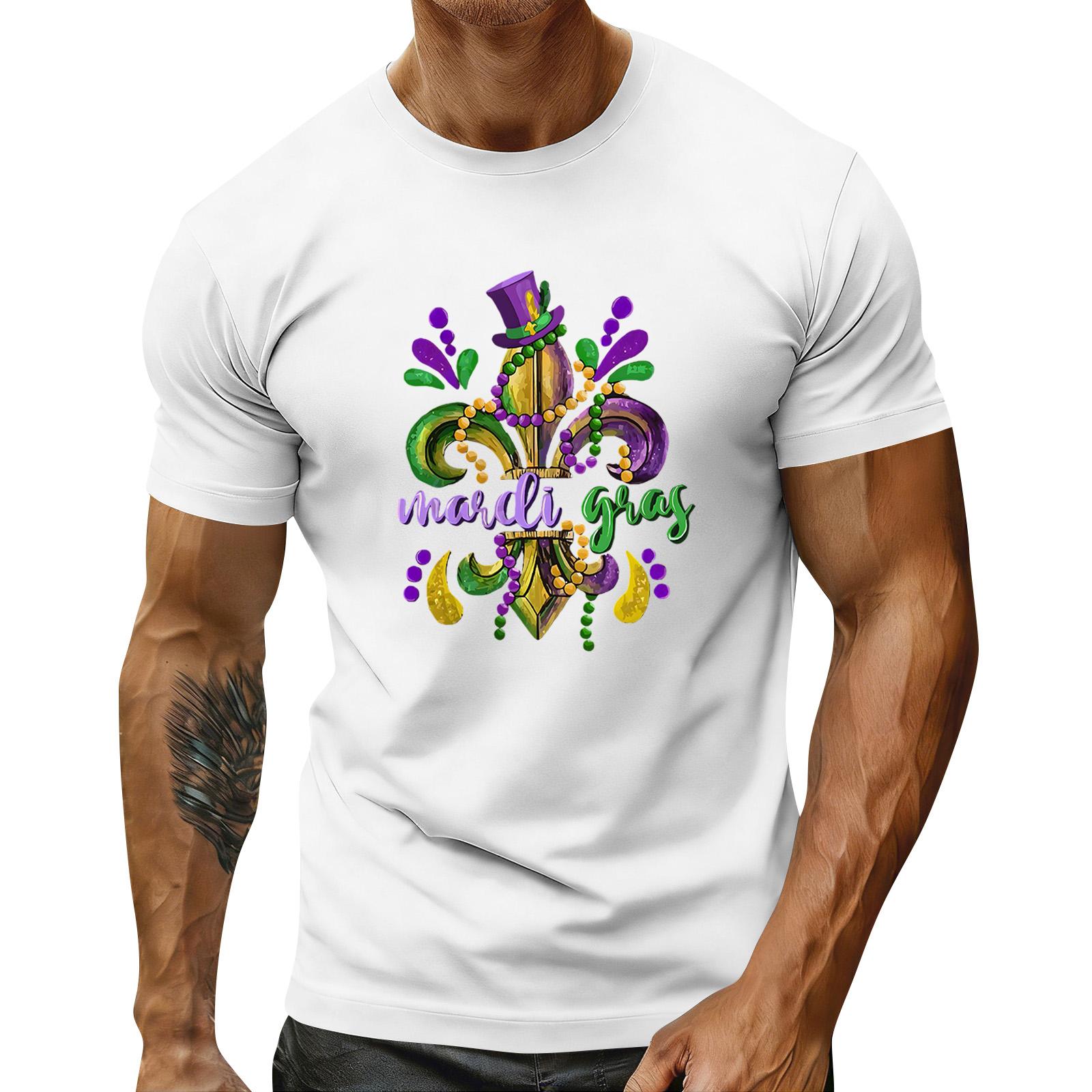 Мужская праздничная футболка с круглым вырезом и коротким рукавом, повседневная спортивная футболка XL белый