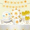 Sun Birthday Party Theme Tableware Disposable Paper Plate Paper Cup Paper Towel Baby Shower Party Decoration Set