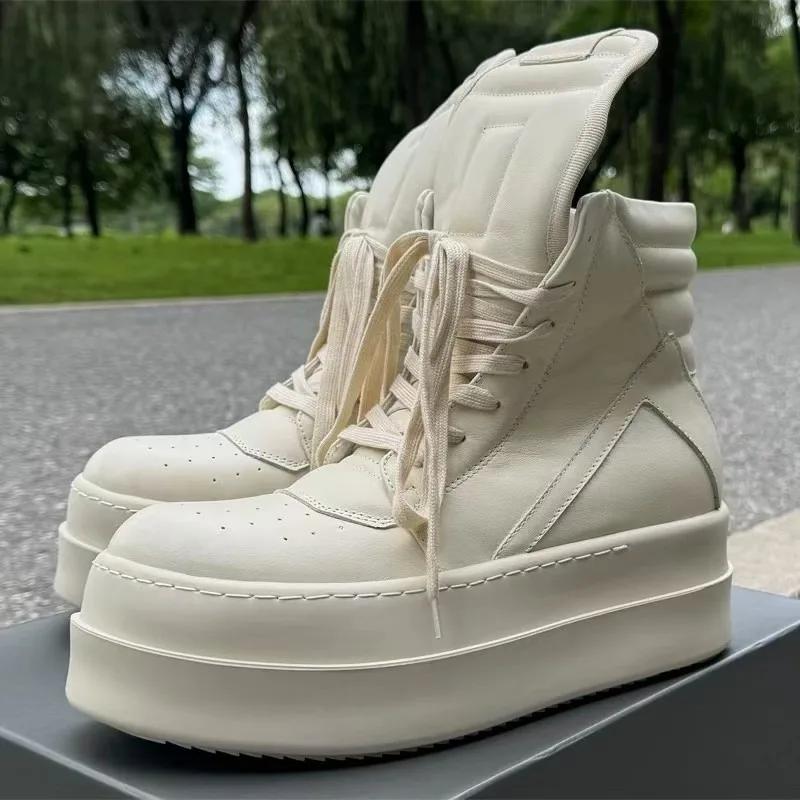 Modne Damskie Buty 2024 Sznurowane Damskie Botki Modne Dopasowanie Kolorów Casualowe Botki Damskie Gorąca Sprzedaż Plus Size Buty na Platformie dla Kobiet