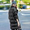 Autumn and winter new trendy, European station stream young and warm oversized silhouette fringed down jacket women's medium and long large size