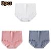 3 Pcs/lot Women's Underpants Soft Cotton Panties Girls High Waist Briefs Striped Panty Sexy Female Underwear Big Size M-XXL