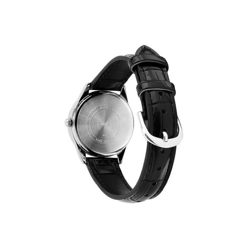 Casio Standard Series Versatile Classic Elegant Small Dial Waterproof Watch Quartz Movement Leather Strap Women watches Silver LTP-V005L-7B
