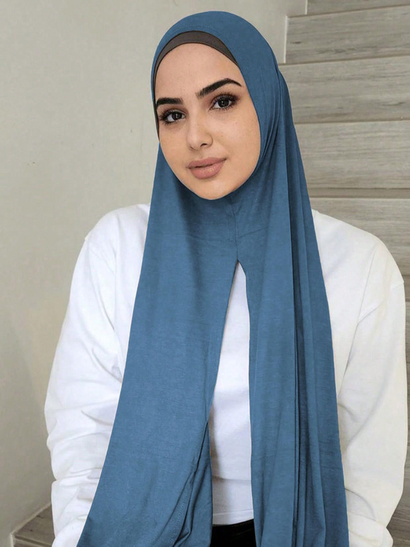 

Solid Jersey Modal Hijab Instant Hijab Scarf For Woman Muslim Hijab Shawls Ladies Long Wraps Ethnic Islamic Headband 170*85Cm