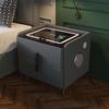 Smart Bedside Nightstand with LED & Wireless Charging