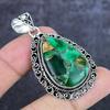 Natural Copper Green Tourmaline 925 Sterling Silver Jewelry Pendant 2.21" ETC-14045