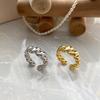 925 Sterling Silver Croissant Wrap Adjustable Rings For Women Wedding Elegant Designer Jewelry Ladies Accessories Jewellery