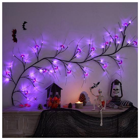 Halloween Light Battery Operated Waterproof Multiple Lighting Modes Willow Vine Twig LED Lamp Photography Prop