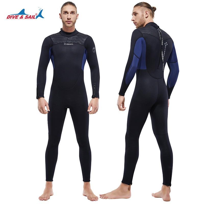Warm Diving Suit Men 3MM Long-sleeved One-piece Women Cold-proof Snorkeling Jellyfish Surfing