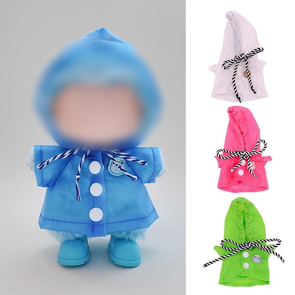 

Hand-made Doll Raincoat Multiple Styles Rain Clothes Cute For Labubu Clothes Birthday Gifts зелений