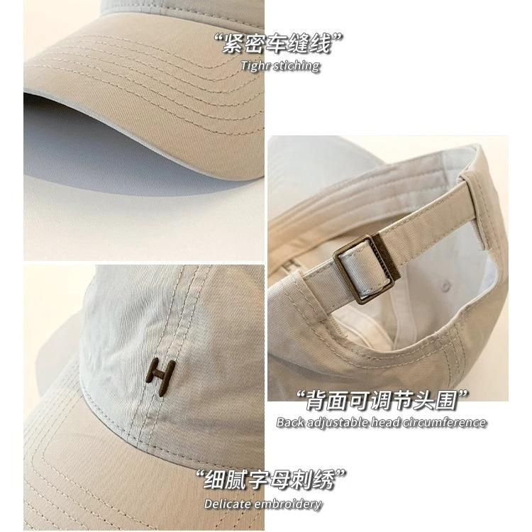 New American Simple Letter Embroidered Baseball Cap for Women's Summer High-end Men with a Small Face and a Big Head Circumference Cap