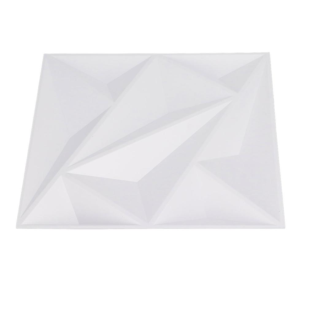 12 szt. Dekoracyjny panel ścienny 3D Matowa biel 300x300MM Teksturowane panele ścienne z PVC do sypialni na żywo