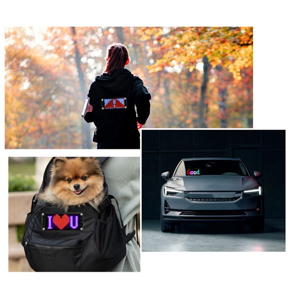 Vibrant LED Emoticon Display for Expression Advertising Panel Flexible Graffiti Scrolling Animation Display BluetoothAPP