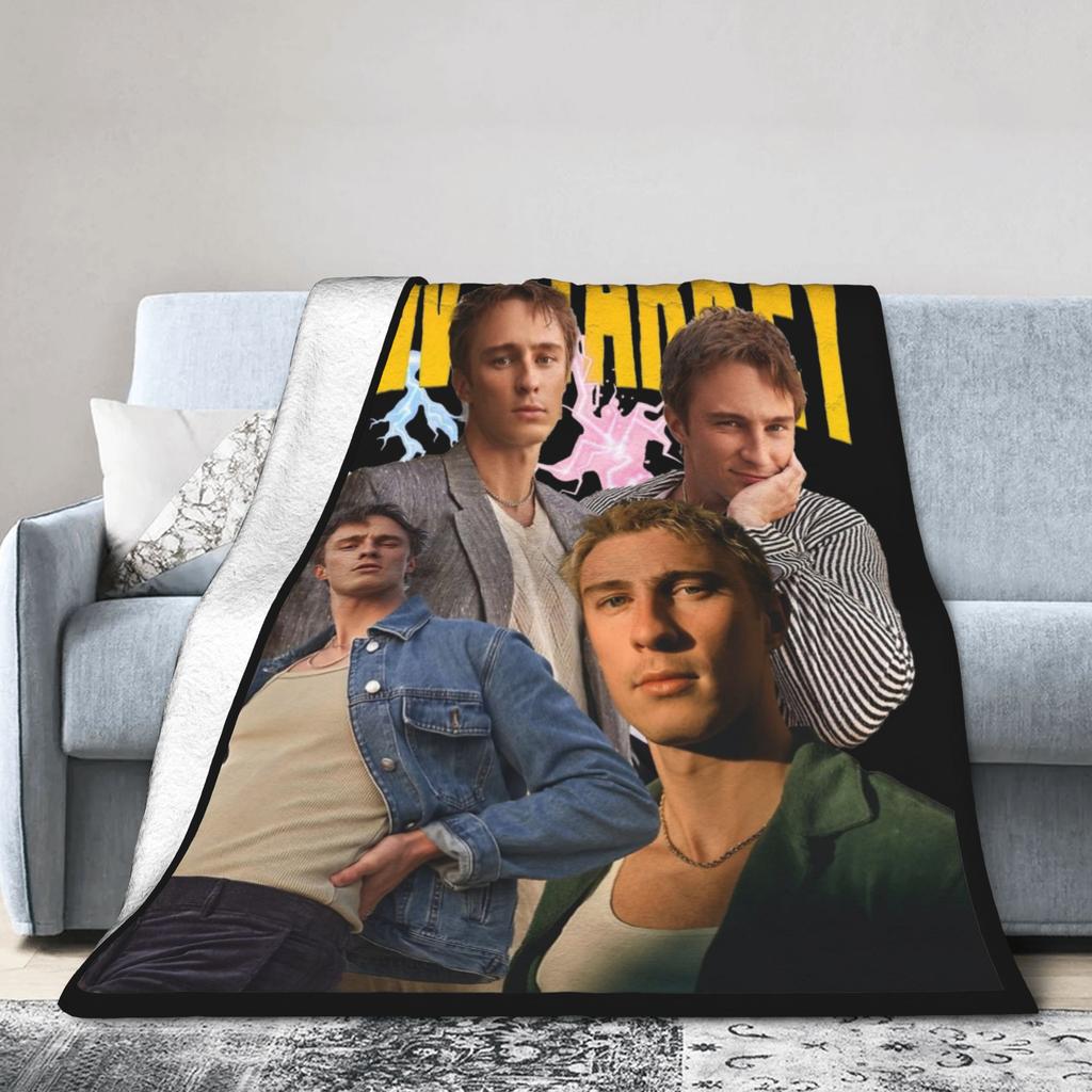 Drew Starkey Actor Blanket Flannel Decoration Multifunction Lightweight Thin Throw Blanket for Home Car Quilt
