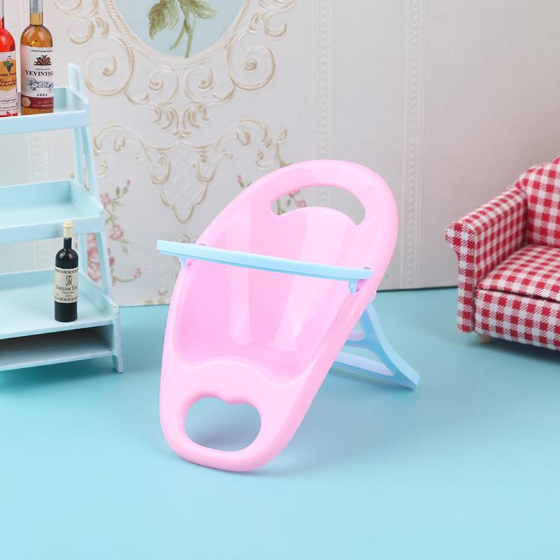 1 Uds 1:12 modelos de sillas para comer para bebés en miniatura para casa de muñecas, accesorios de juguete para niños