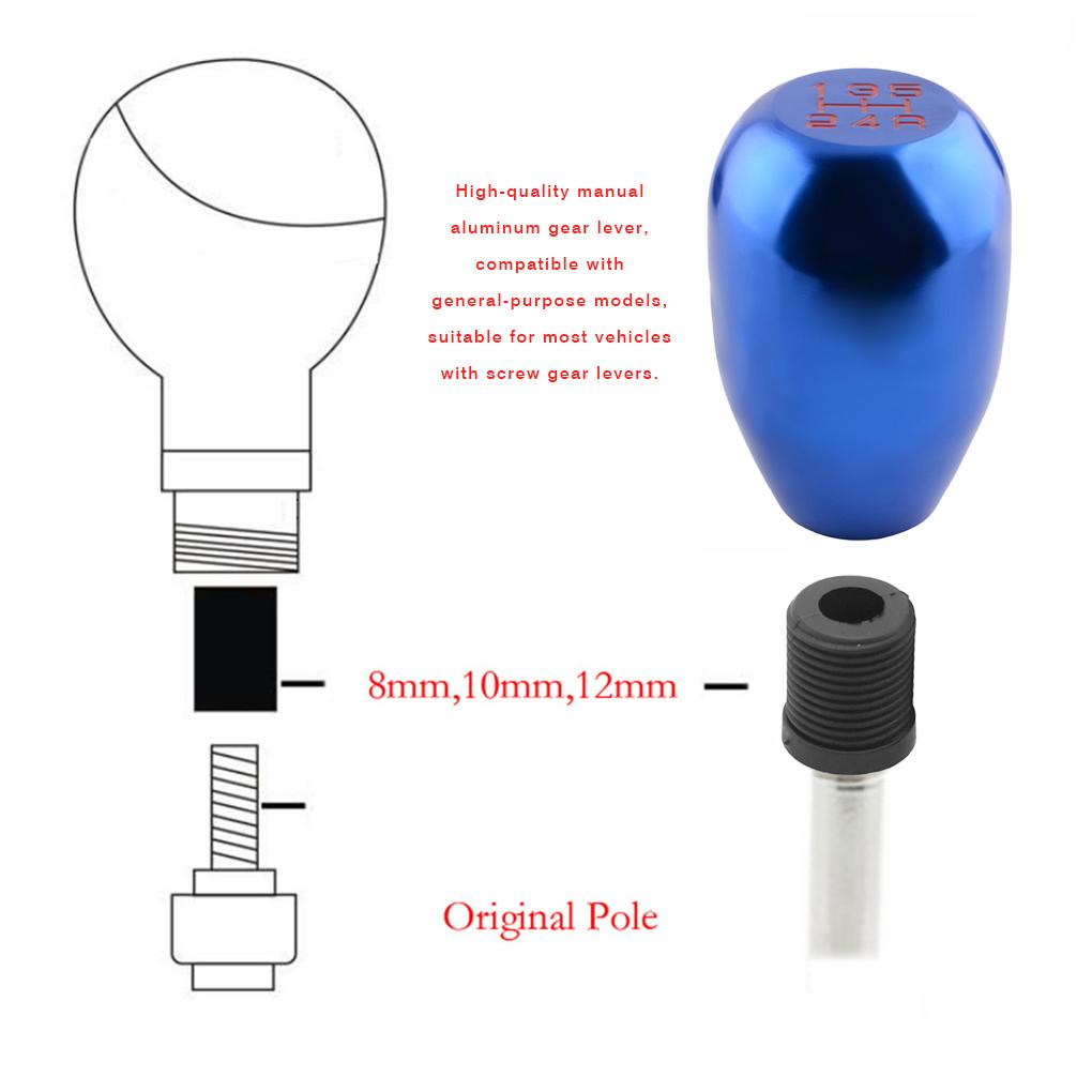 Universal Aluminium Racing MT 5 Car Gear Knob Manual Replacement Gear Shifter Knob Lever Knob JDM