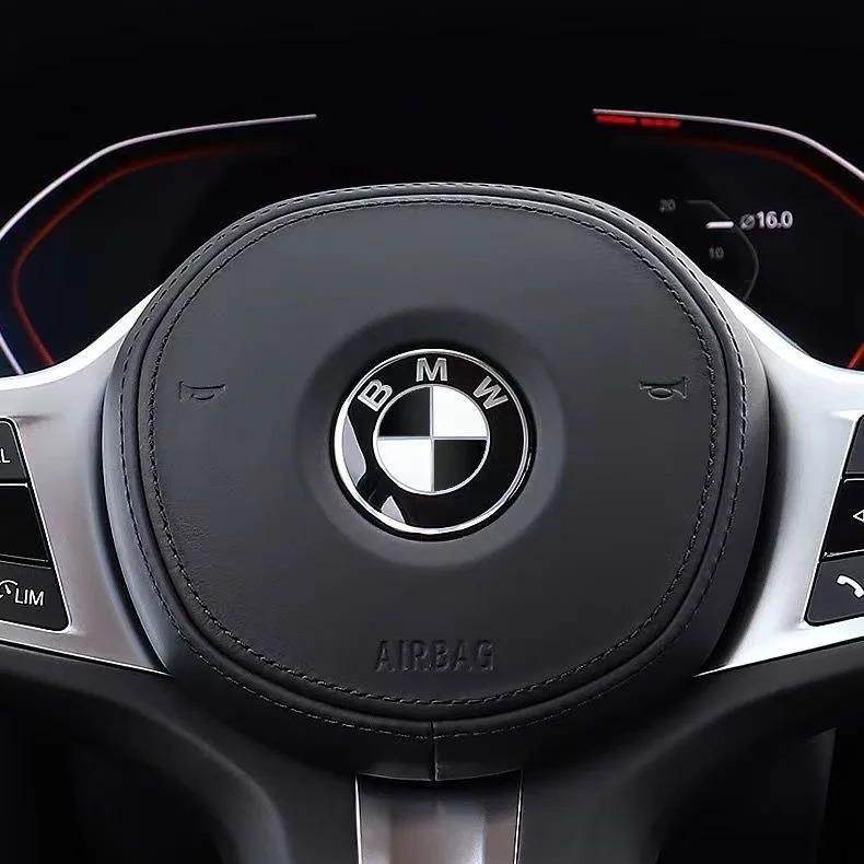 BBIO8 45MM Car Steering Wheel Badge Emblem Sticker Auto Styling For BMW 1 3 5 7 Series M Performance 50TH Emblem M3 M5 X1 X3 X5 X6 E46