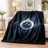 Club Brugge FC Printed Flannel Blanket Warm Comfort Bed Throw For Indoor Home Decoration