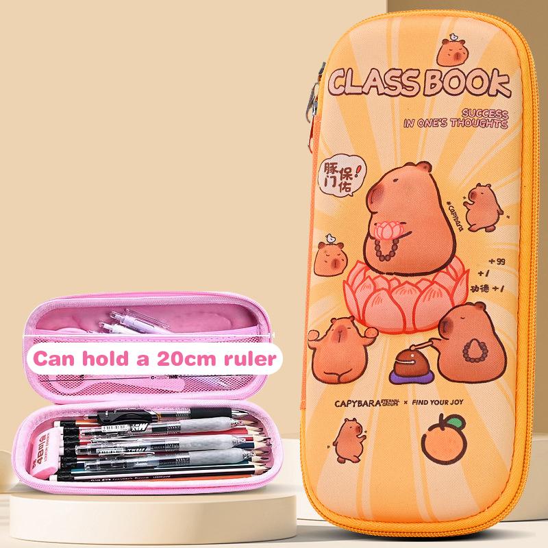 

Kids Pencil Case Zipper Closure Lovely Cartoon Dinosaur Astronaut Double-Side Stationery Pen Pouch Stationery Organizer