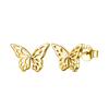 925 Sterling Silver Gold Vermeil Butterfly Stud Earring