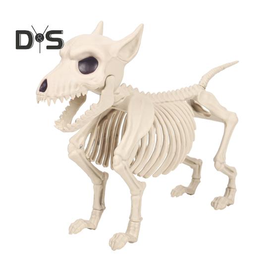 Halloween psí kostra Ornament Realistická plastová figurka zvířecích kostí pro halloweenskou vnitřní venkovní výzdobu party laskavosti