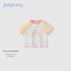 JELLYBABY Kids' 7A Antibacterial Color-Block Short-Sleeve T-Shirt