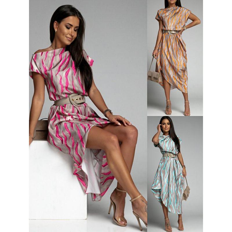 

Модный стиль Уличная мода Элегантный Горячая распродажа Amazon Лето Новое поступление Асимметричный Косое плечо Элегантный Женский Без пояса Blue XL