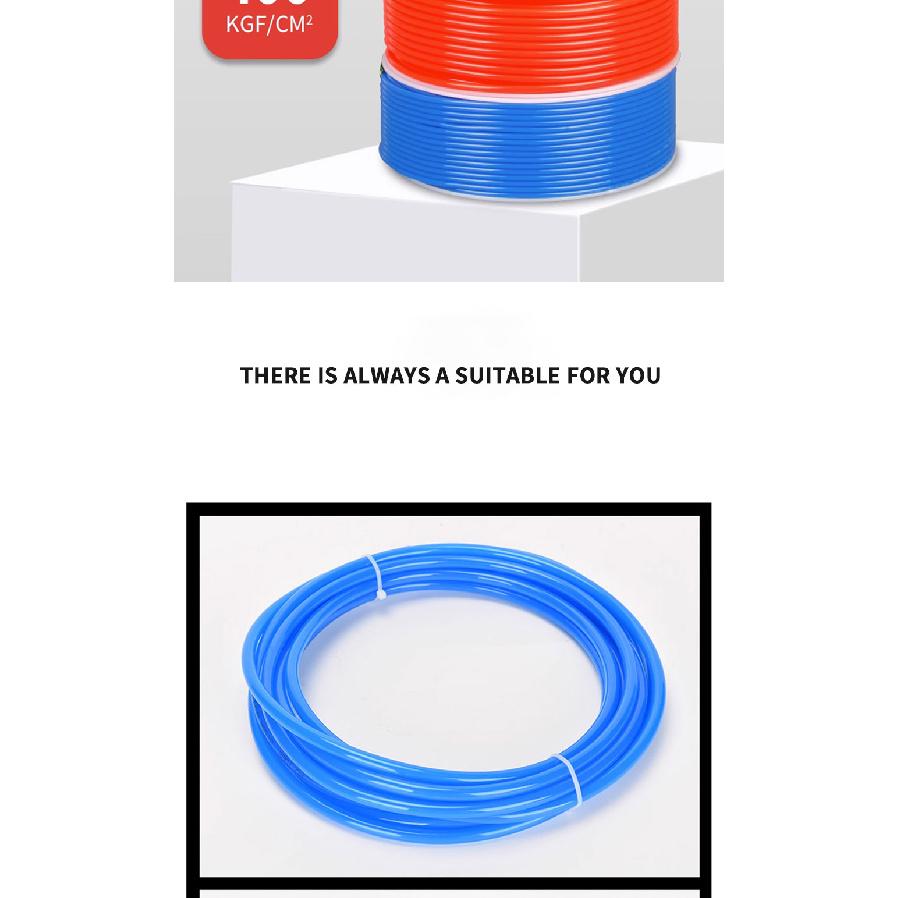 10m/20m/50m/100meters Pneumatic Air Hose Plastic Tube 4mm 6mm 8mm 10mm 12mm Air Hose Tube Pneumatic Tube Polyurethane Tubing Ventilation Valves 4