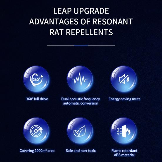 Ultrasonic Pest Repeller Ultra-High Frequency Pulse Waves Ultra-Large Effective Area US Plug Insect Rodent Repeller Mouse Control Device