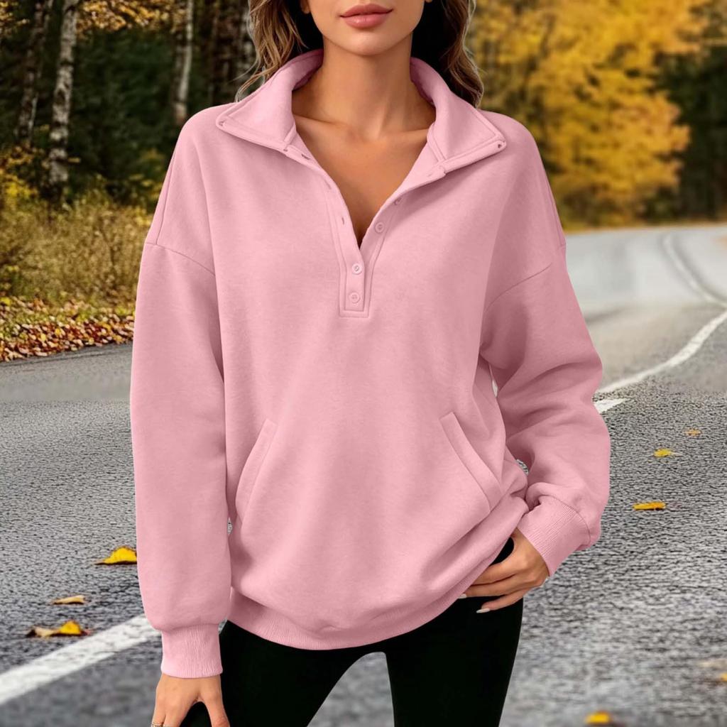 Women's Casual Long Sleeve Color Hoodie for Everyday Wear