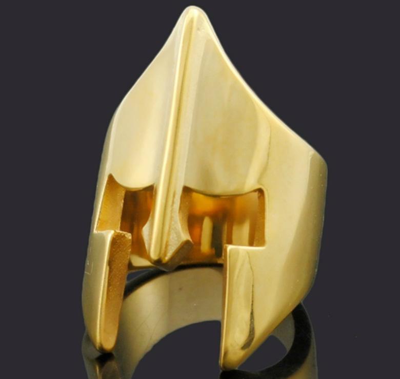 Film and Television Peripheral Accessories Spartan Warrior Helmet Men's Ring