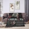 Soft Blankets Travel Office Leon Kennedy Resident Evil Throw Blanket  Flannel Bedspread For Living Room Fashion Sofa Bed Cover
