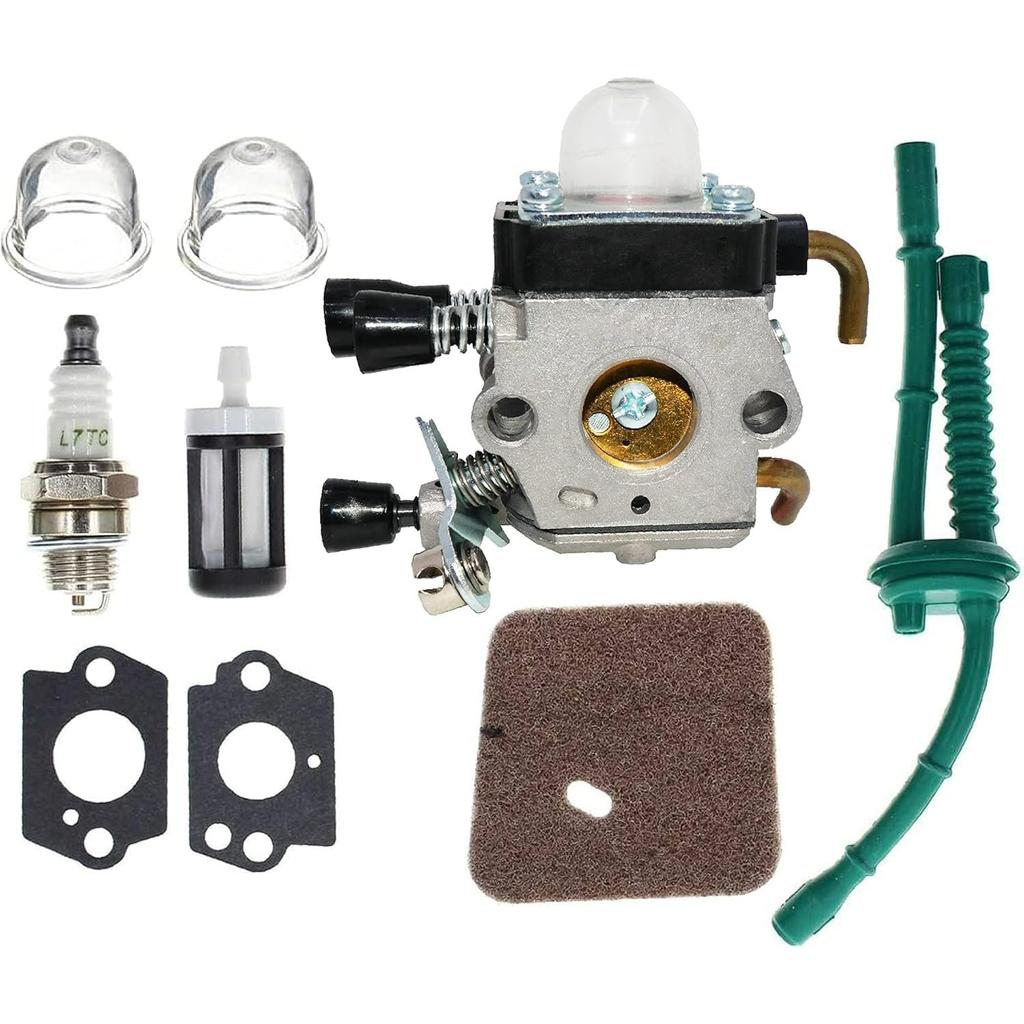C1Q-S66 C1Q-S71 C1Q-S97A FS45 Carb FS55 Carburetor Kit with Fuel Air Filter Spark Plug for STIHL Weed Eater FS38 FS45C FS45L FS46 FS46C FS55C FS55R