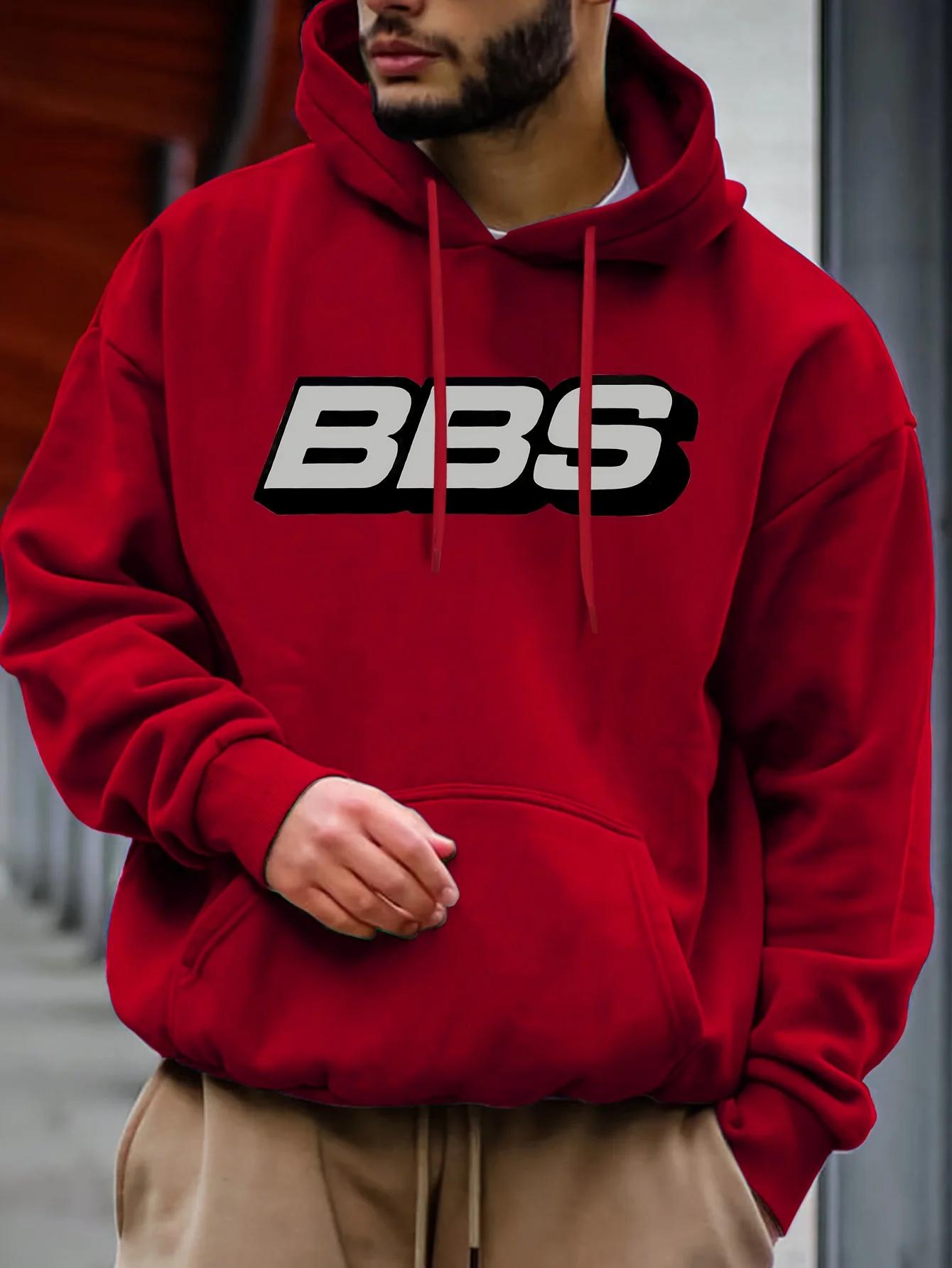 

BBS Men s Casual Hoodie Fashion Long-sleeved Loose Casual Hooded Sweatshirt Autumn and Winter Warm Tops 3XL