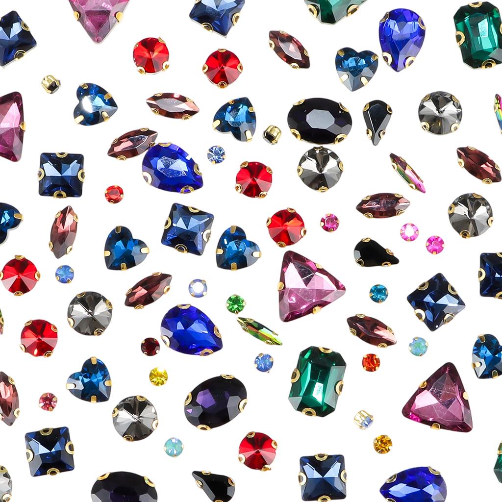 Mix Shapes Best Quality Resin Sewing Rhinestone Sew On Stones Strass for Clothing Accessories Shoes