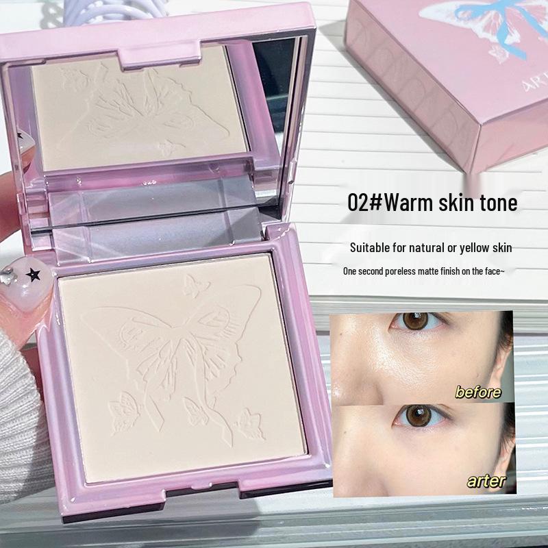 Artistic Butterfly Soft Focus Matte Powder Foundation - Lightweight, Long-lasting, Airy Touch-up for a Flawless Finish 12g