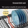 90cm Single-Tier Black Over-Sink Dish Drying Rack