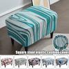 Nordic Style Ottoman Covers Spandex Rectangle Stool Cover All-inclusive Footstool Covers Furniture Protector Sofa Footrest Cover
