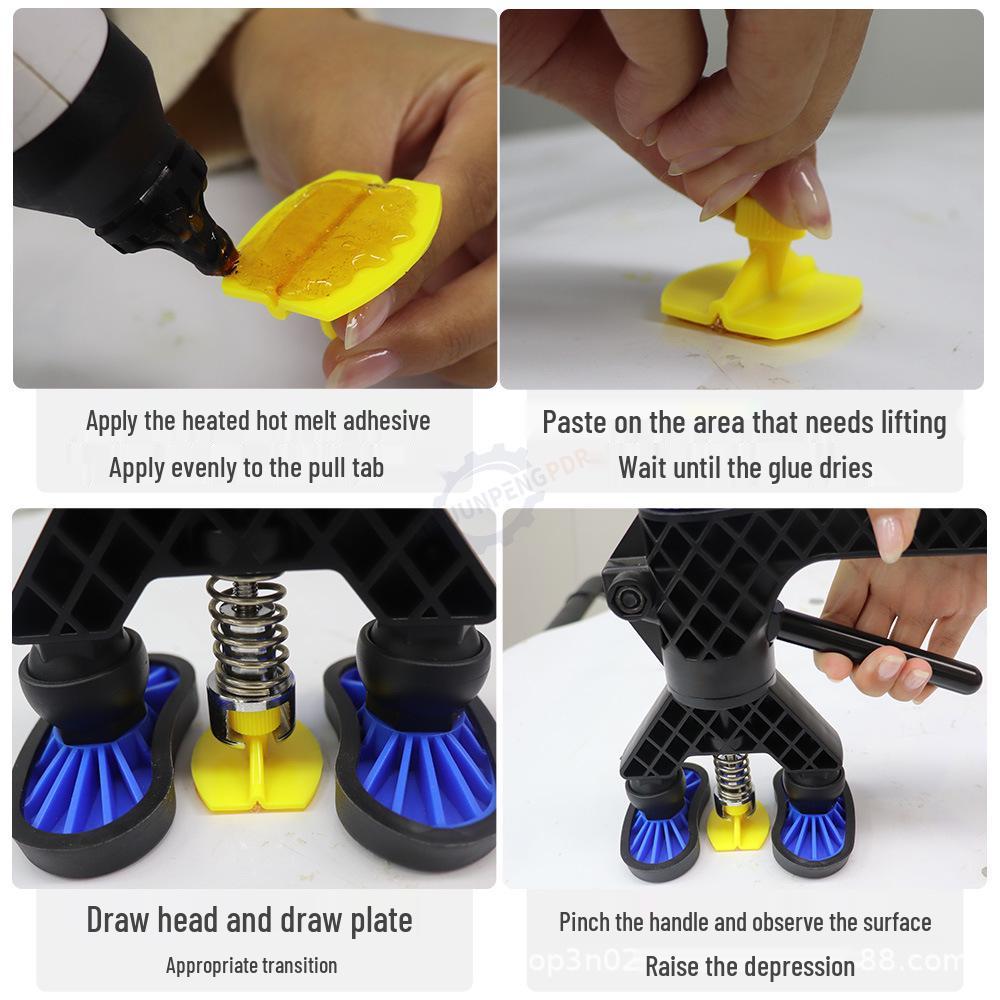 Seamless Car Dent Repair Tool Kit - Paintless Pulling Tabs for Sheet Metal Repair