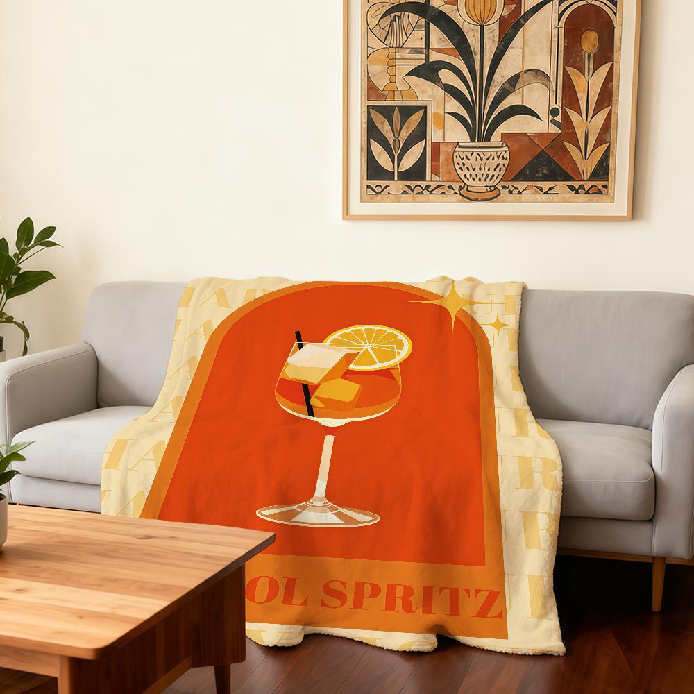 

A-Aperol Spritz Logo Blanket Super Warm Comfortable Plush Throw Blanket Child Home Sofa Bedroom Gift 50x60in