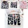 Simple Color Blocked Letter Heart Pattern Women Casual Warm Knitted Hat For Urban Outdoor Use