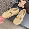 Platform-soled Kangaroo Shoes Leather All-inclusive Children's Spring and Summer New Breathable Casual Shoes