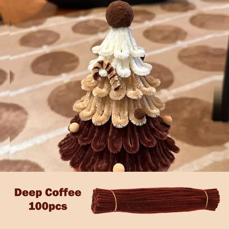 100Pcs Colorful Chenille Stems Pipe Cleaners Plush Tinsel Stem Wired Twist Sticks Hair Strip Diy Craft Educational Toys Handmade
