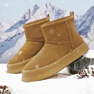 Chaussures montantes chaudes en coton pour l'hiver 2024Chaussures de neige épaisses pour hommes et femmes avec hauteur augmentée et propriétés nano antidérapantes
