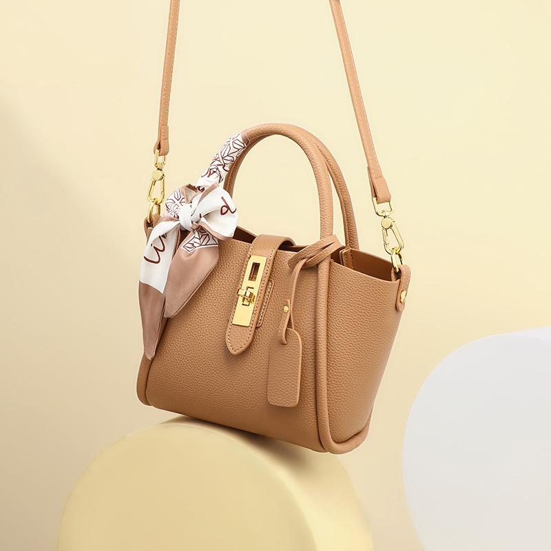 Bag New Women's Bag Crossbody Bucket Bag All-match High-end Niche Genuine Leather Handbag Shoulder Bag Bag