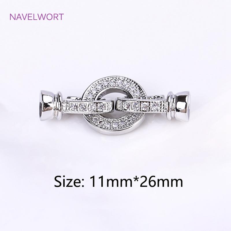 18K Gold Plated Heart Pearl Clasp Connector For Bracelet Necklace Making,Inlaid Zircon Hook Clasp,Brass Jewelry Accessories